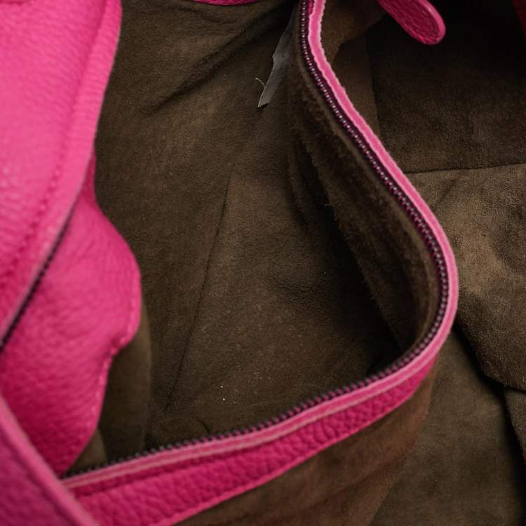 Pre Owned Bottega Veneta Pink Intrecciato Leather Cervo Hobo