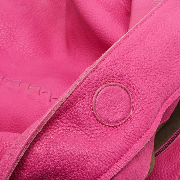 Pre Owned Bottega Veneta Pink Intrecciato Leather Cervo Hobo