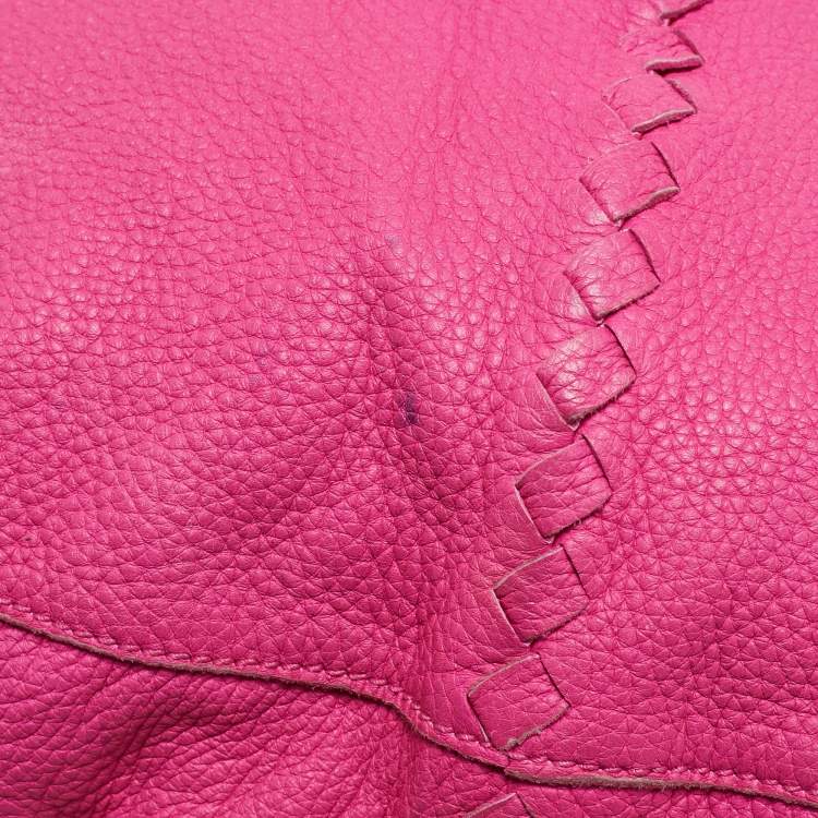 Pre Owned Bottega Veneta Pink Intrecciato Leather Cervo Hobo