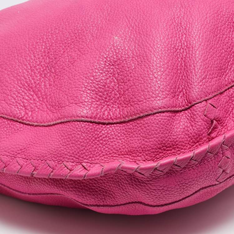 Pre Owned Bottega Veneta Pink Intrecciato Leather Cervo Hobo