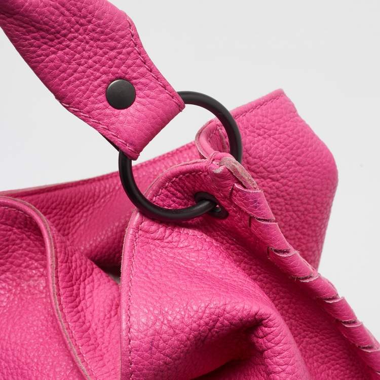 Pre Owned Bottega Veneta Pink Intrecciato Leather Cervo Hobo