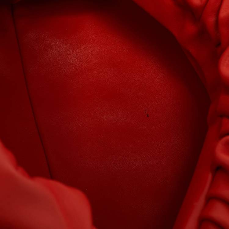 Pre Owned Bottega Veneta Orange Leather The Chain Pouch Bag