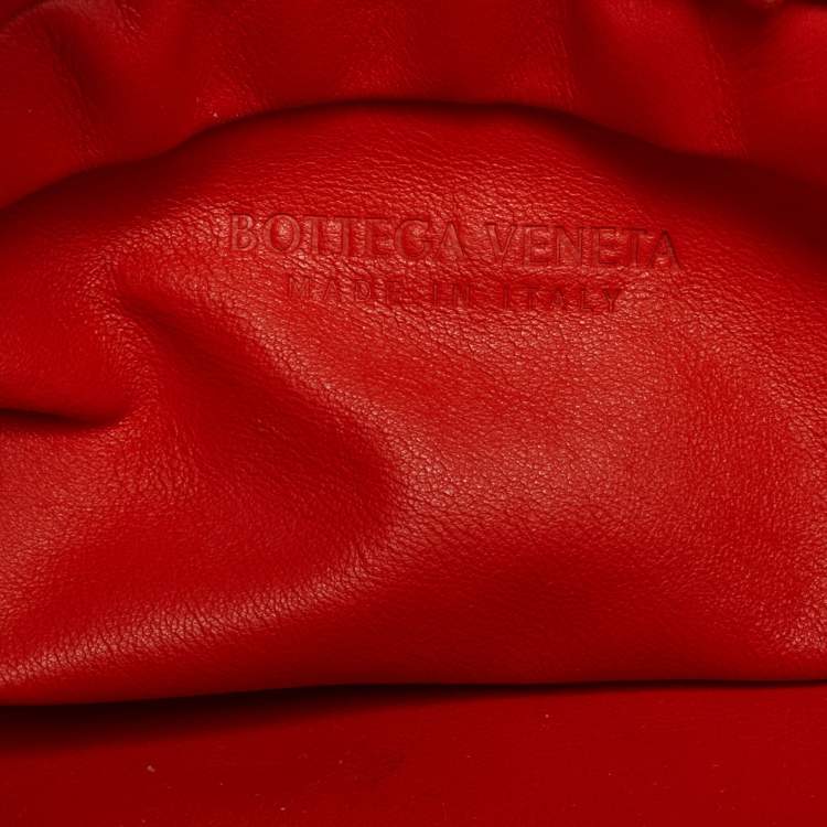 Pre Owned Bottega Veneta Orange Leather The Chain Pouch Bag