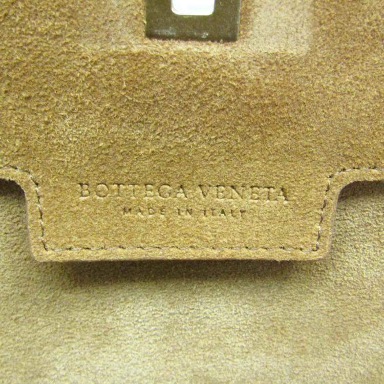 Pre Owned Bottega Veneta Camel Leather Palmerath Angle Shoulder Bag