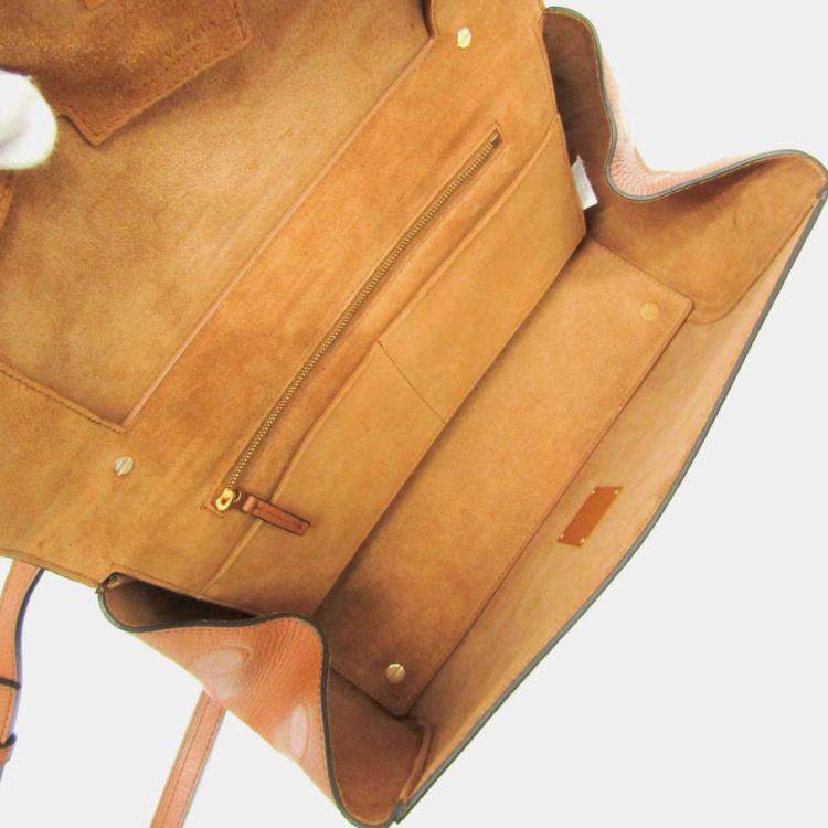 Pre Owned Bottega Veneta Camel Leather Palmerath Angle Shoulder Bag