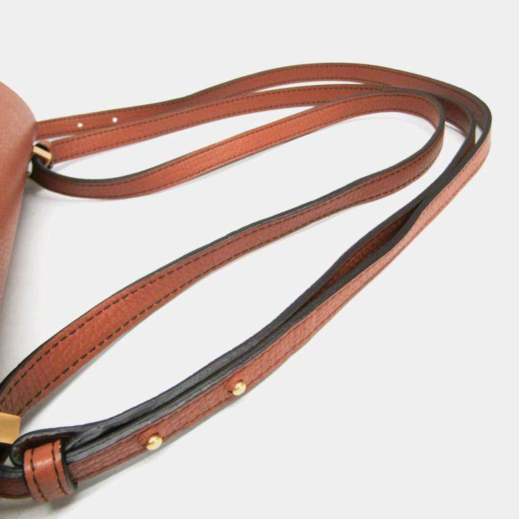 Pre Owned Bottega Veneta Camel Leather Palmerath Angle Shoulder Bag