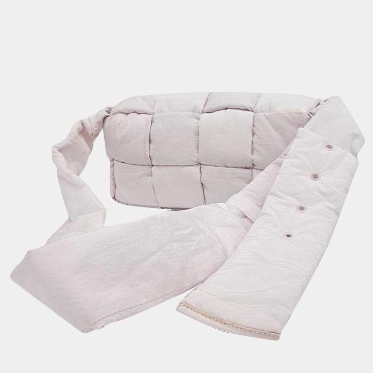 Pre Owned Bottega Veneta Pink Fabric Padded Tech Cassette Bag