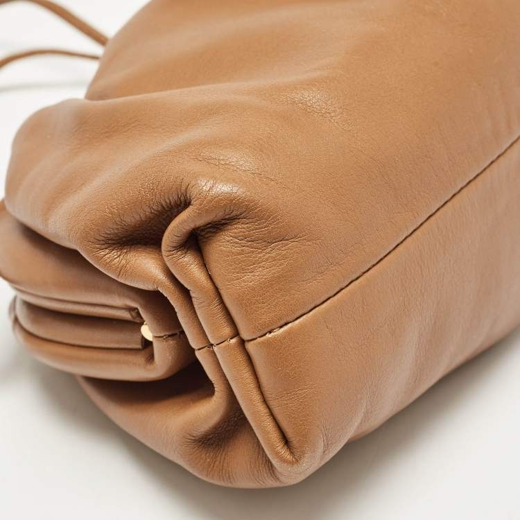 Pre Owned Bottega Veneta Brown Leather Mini The Pouch Clutch Bag