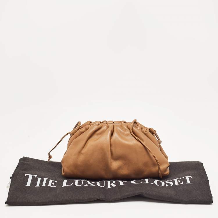Pre Owned Bottega Veneta Brown Leather Mini The Pouch Clutch Bag