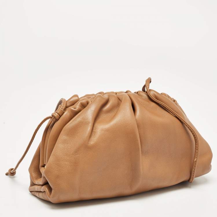 Pre Owned Bottega Veneta Brown Leather Mini The Pouch Clutch Bag