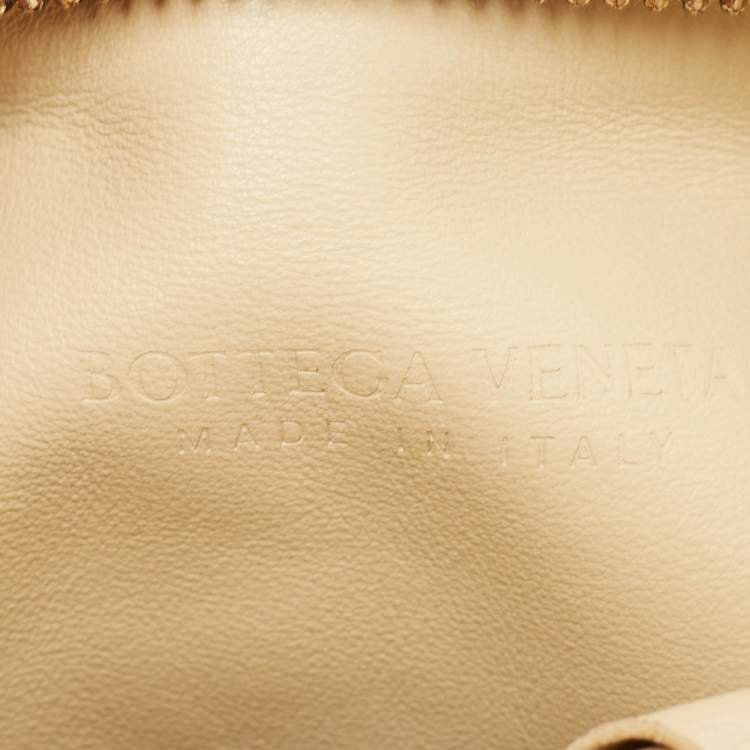 Pre Owned Bottega Veneta Beige Intrecciato Suede Mini Jodie Hobo