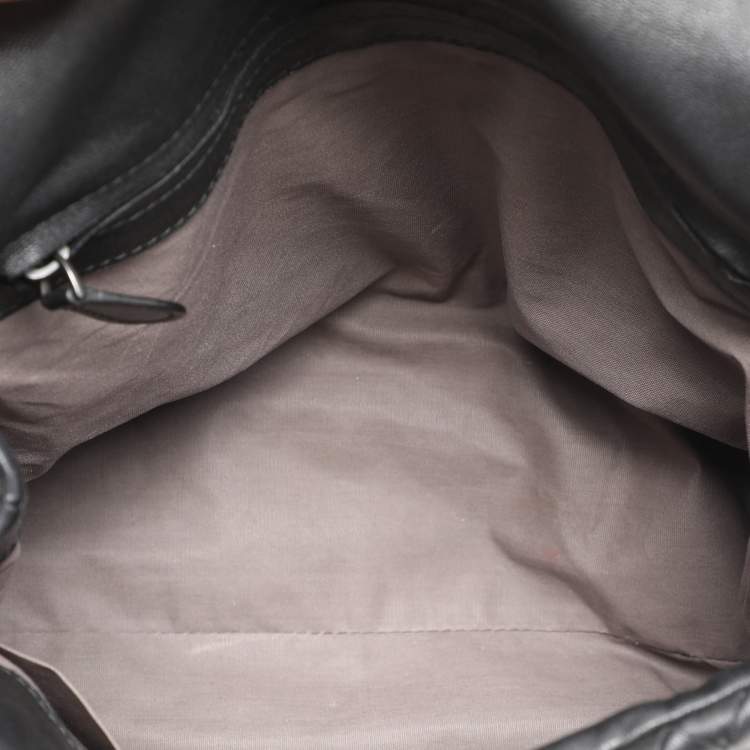 مملوكة مسبقًا Bottega Veneta Black Intrecciato Leather Shoulder Bag