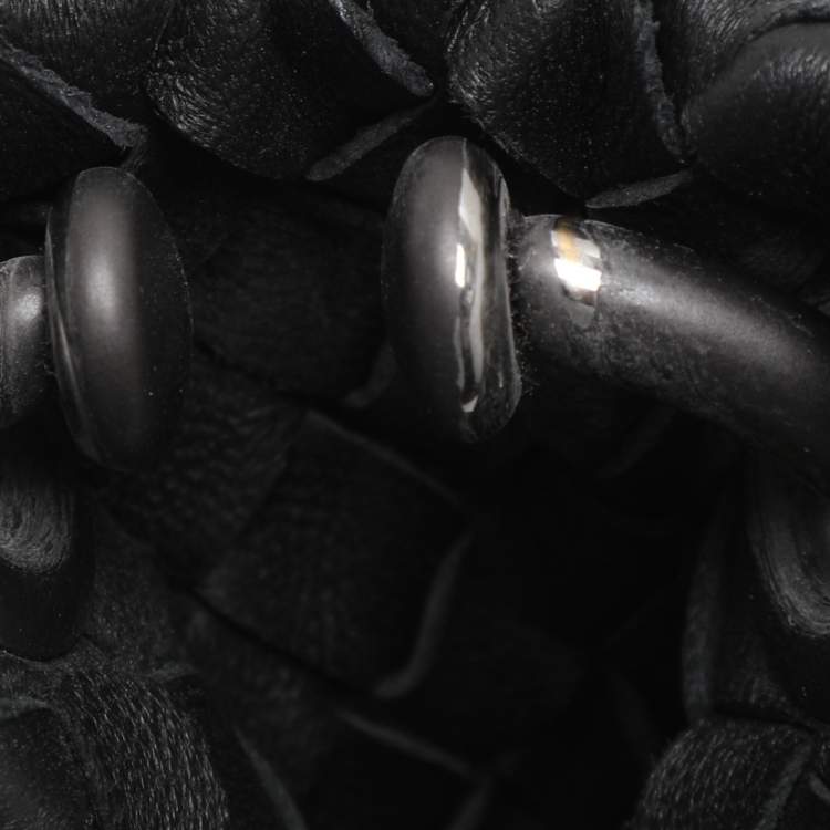 مملوكة مسبقًا Bottega Veneta Black Intrecciato Leather Shoulder Bag