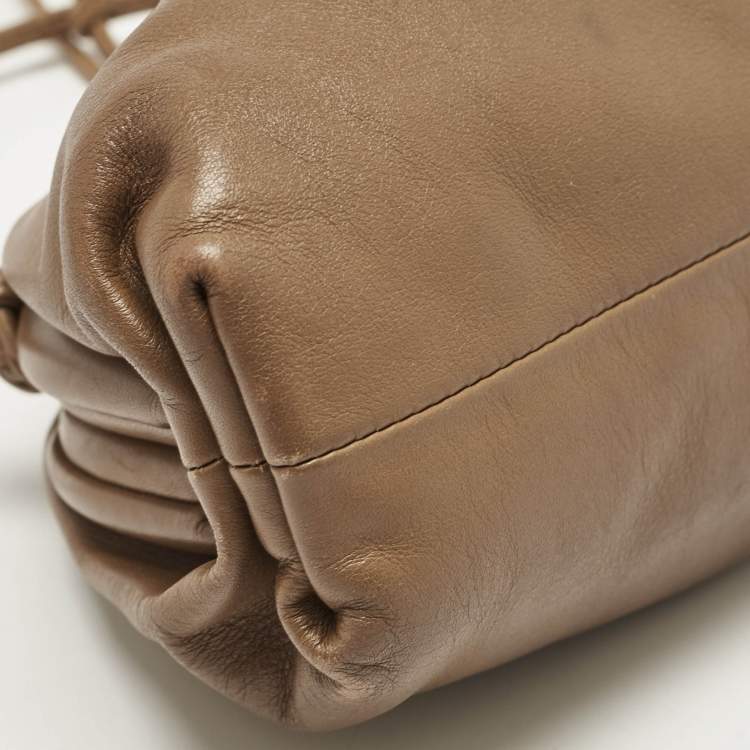 Pre Owned Bottega Veneta Brown Leather Mini The Pouch Bag