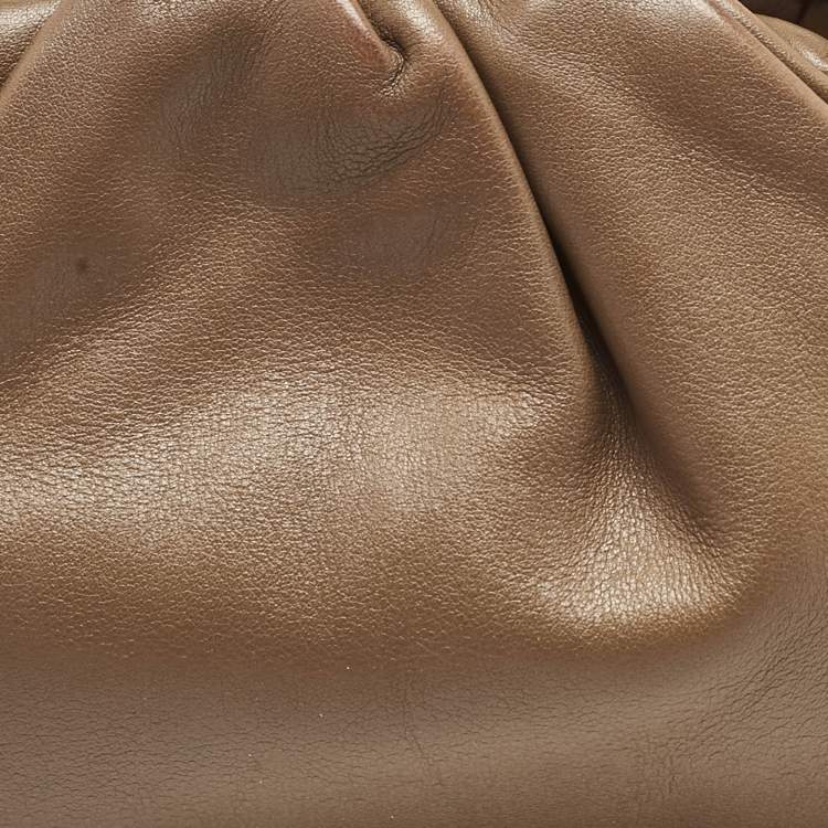 Pre Owned Bottega Veneta Brown Leather Mini The Pouch Bag