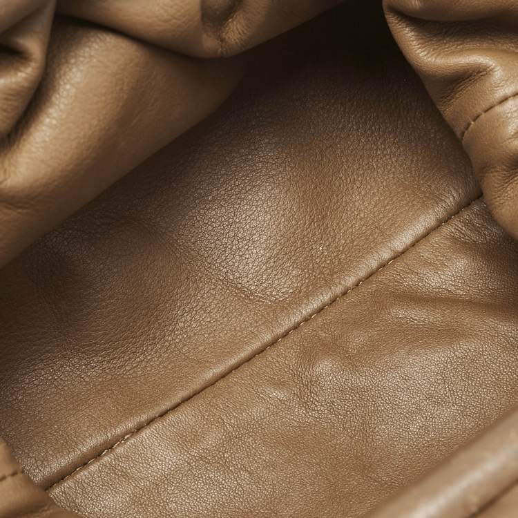 Pre Owned Bottega Veneta Brown Leather Mini The Pouch Bag