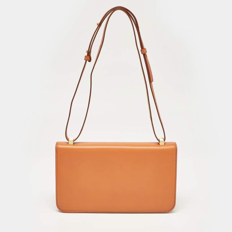 Pre Owned Bottega Veneta Orange Leather BV Classic Shoulder Bag