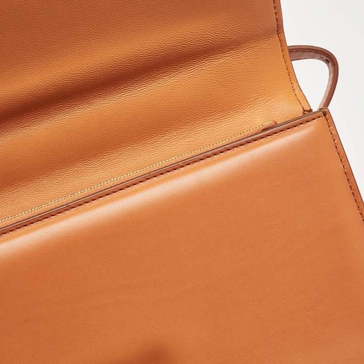 Pre Owned Bottega Veneta Orange Leather BV Classic Shoulder Bag