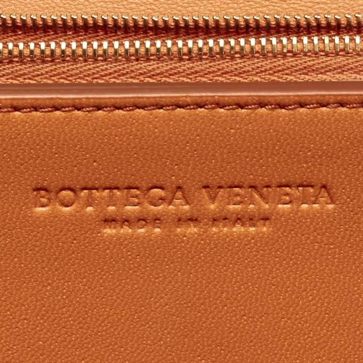 Pre Owned Bottega Veneta Orange Leather BV Classic Shoulder Bag