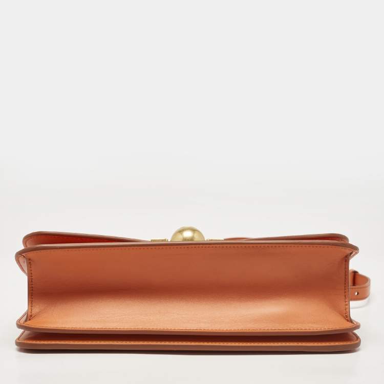 Pre Owned Bottega Veneta Orange Leather BV Classic Shoulder Bag