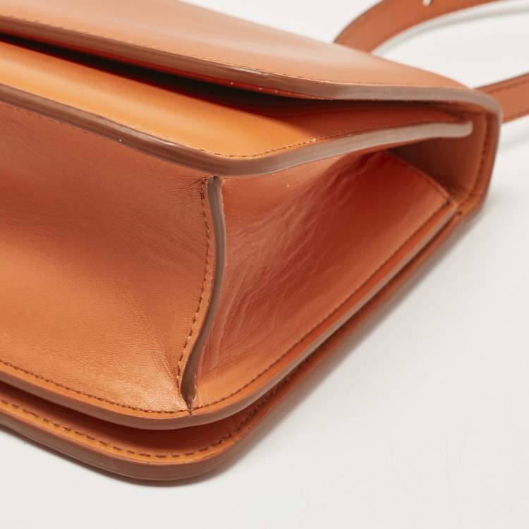 Pre Owned Bottega Veneta Orange Leather BV Classic Shoulder Bag