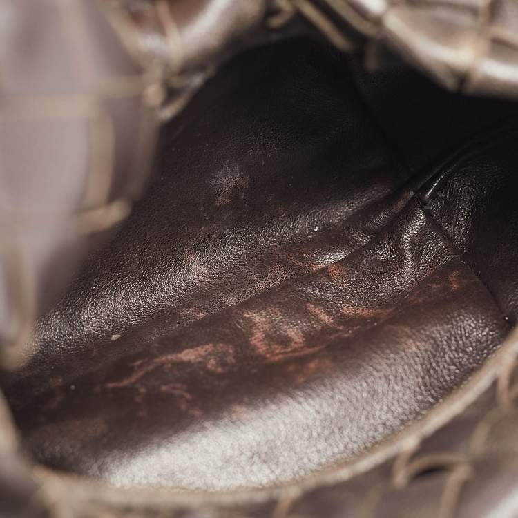 Pre Owned Bottega Veneta Brown Intrecciato Leather Mini Jodie Hobo