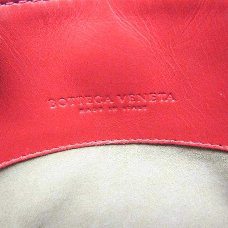Pre Owned Bottega Veneta Red Intrecciato Leather Baby Roma Shoulder Bag