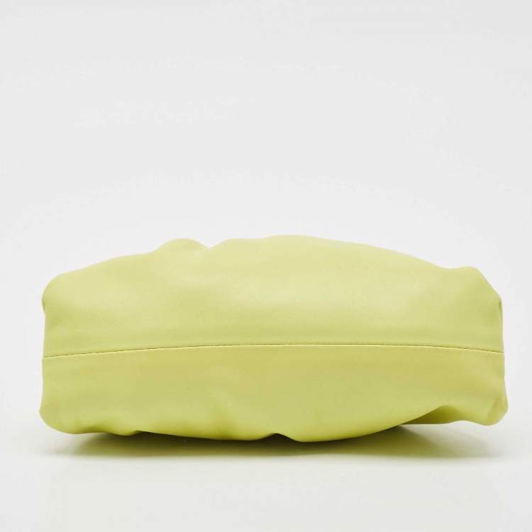 Pre Owned Bottega Veneta Light Green Leather Mini The Pouch Clutch Bag