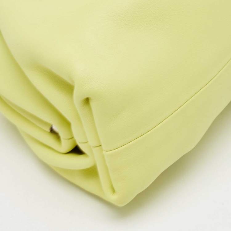 Pre Owned Bottega Veneta Light Green Leather Mini The Pouch Clutch Bag