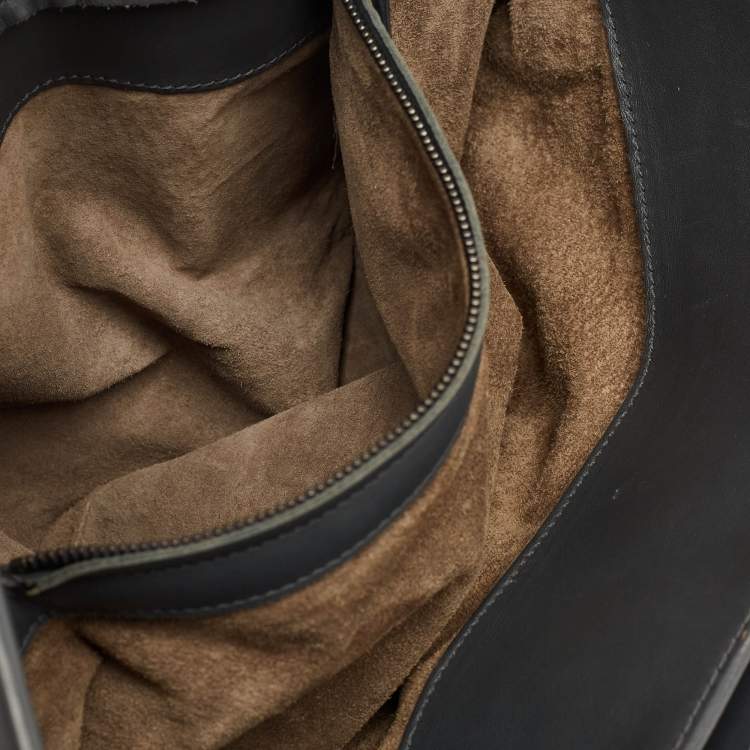 Pre Owned Bottega Veneta Grey Intrecciato Leather Medium Roma Tote