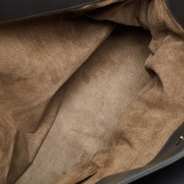 Pre Owned Bottega Veneta Grey Intrecciato Leather Medium Roma Tote