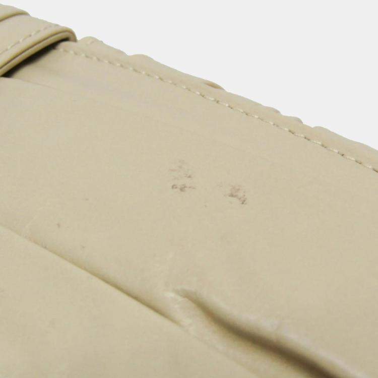 Pre Owned Bottega Veneta Beige Leather Arco Tote Bag