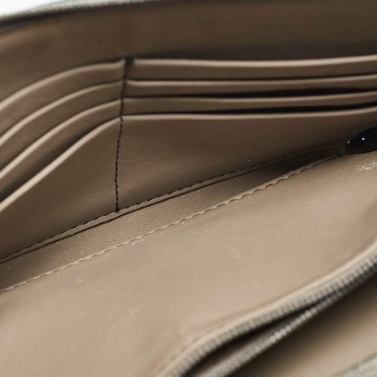 Pre Owned Bottega Veneta Beige Intrecciato Leather Double Zip Camera Crossbody Bag