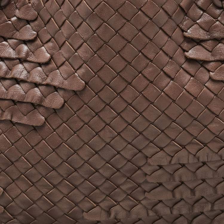 Pre Owned Bottega Veneta Dark Brown Intrecciato Leather Cesta Tote