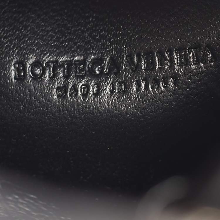 Pre Owned Bottega Veneta Black Intrecciato Leather Medium Bauletto Bag