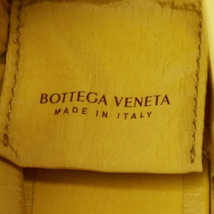 Pre Owned Bottega Veneta Yellow Leather Cassette Shoulder Bag