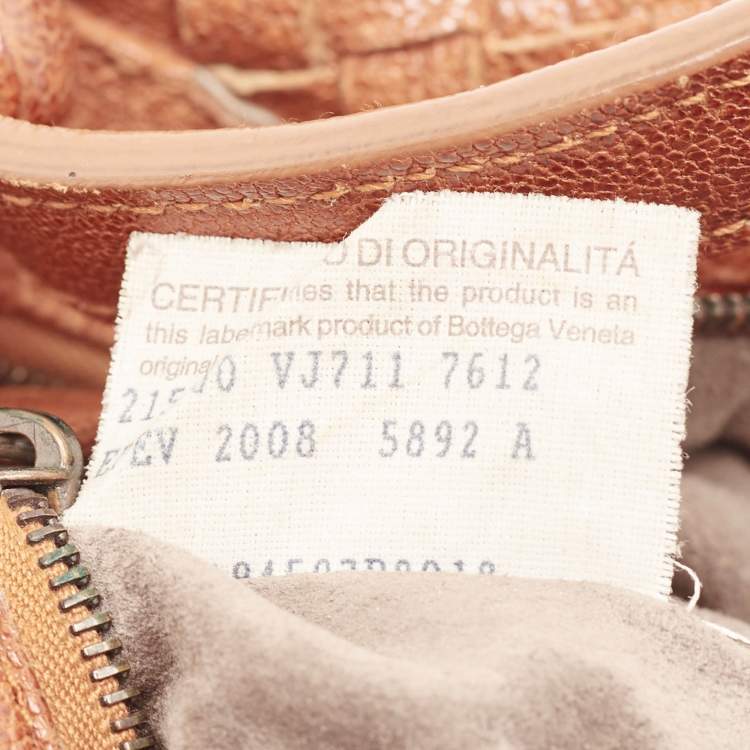 Pre Owned Bottega Veneta Rust Brown Intrecciato Leather Belly 76 Hobo