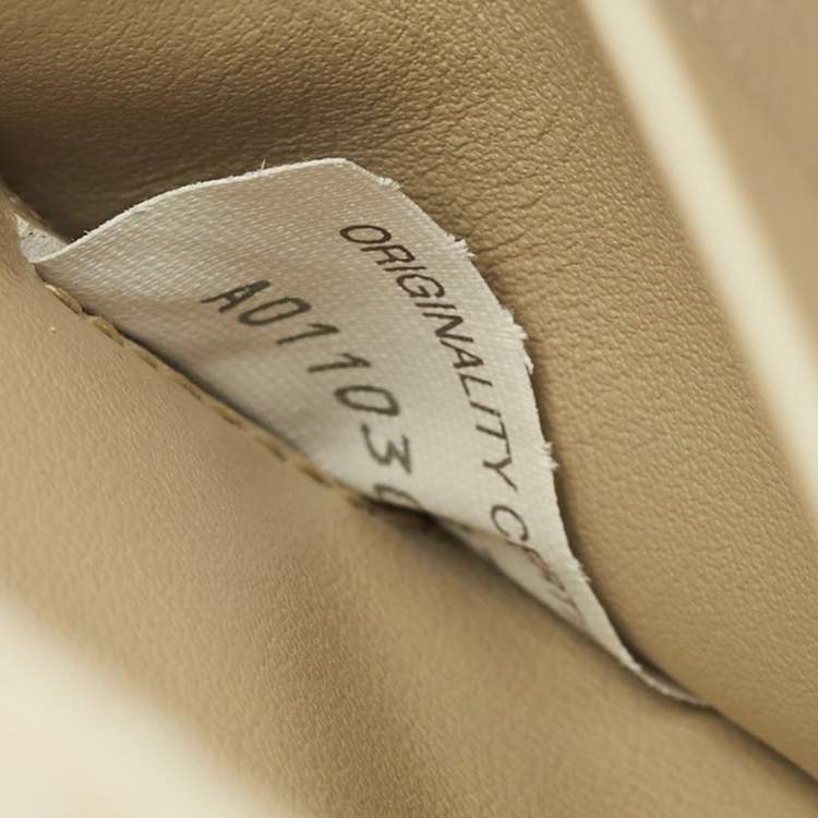 Pre Owned Bottega Veneta Sea Salt Intrecciato Leather Bang Bang Vanity Case Bag