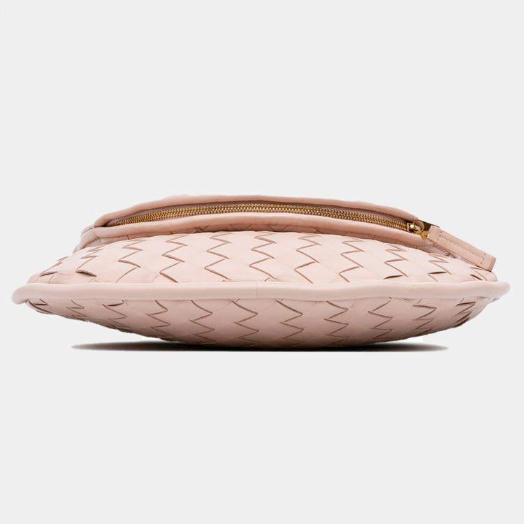 Pre Owned Bottega Veneta Pink Small Nappa Intrecciato Gemelli Hobo