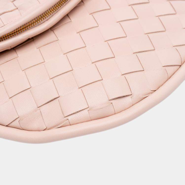 Pre Owned Bottega Veneta Pink Small Nappa Intrecciato Gemelli Hobo