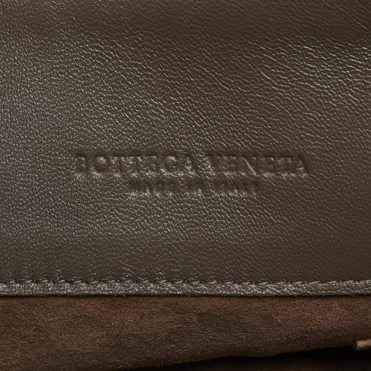 Pre Owned Bottega Veneta Beige Intrecciato Leather Medium Olimpia Shoulder Bag