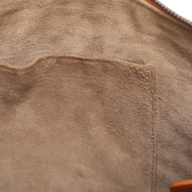 Pre Owned Bottega Veneta Tan Intrecciato Leather Fringe Detail Crossbody Bag
