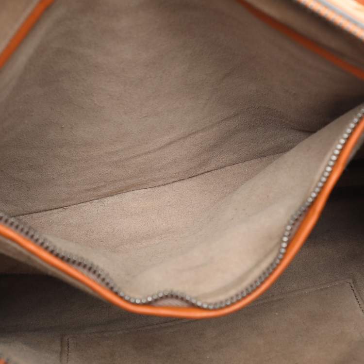 Pre Owned Bottega Veneta Tan Intrecciato Leather Fringe Detail Crossbody Bag