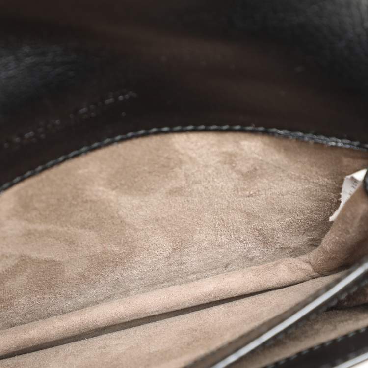Pre Owned Bottega Veneta Brown/Black Karung Leather Montebello Shoulder Bag