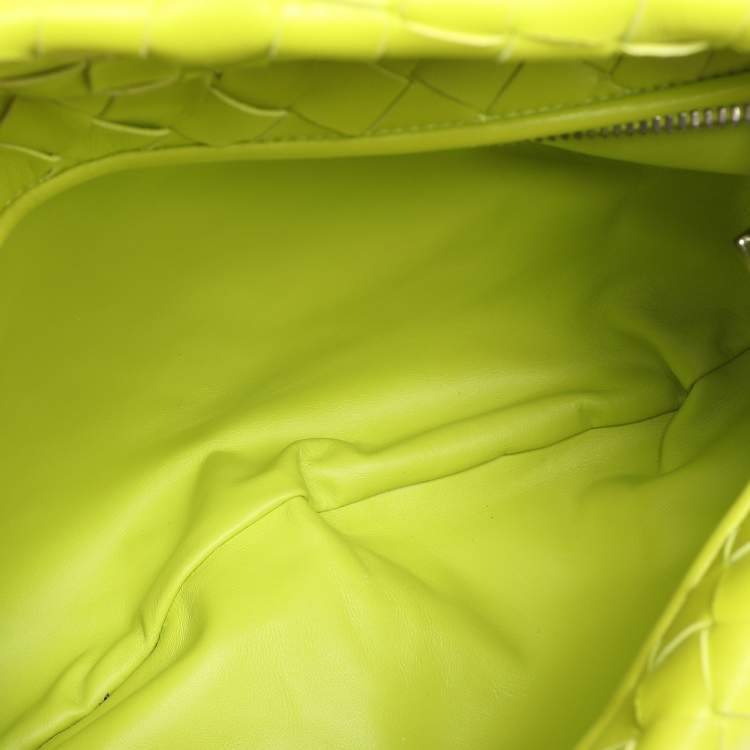 Pre Owned Bottega Veneta Kiwi Intrecciato Leather Teen Jodie Hobo