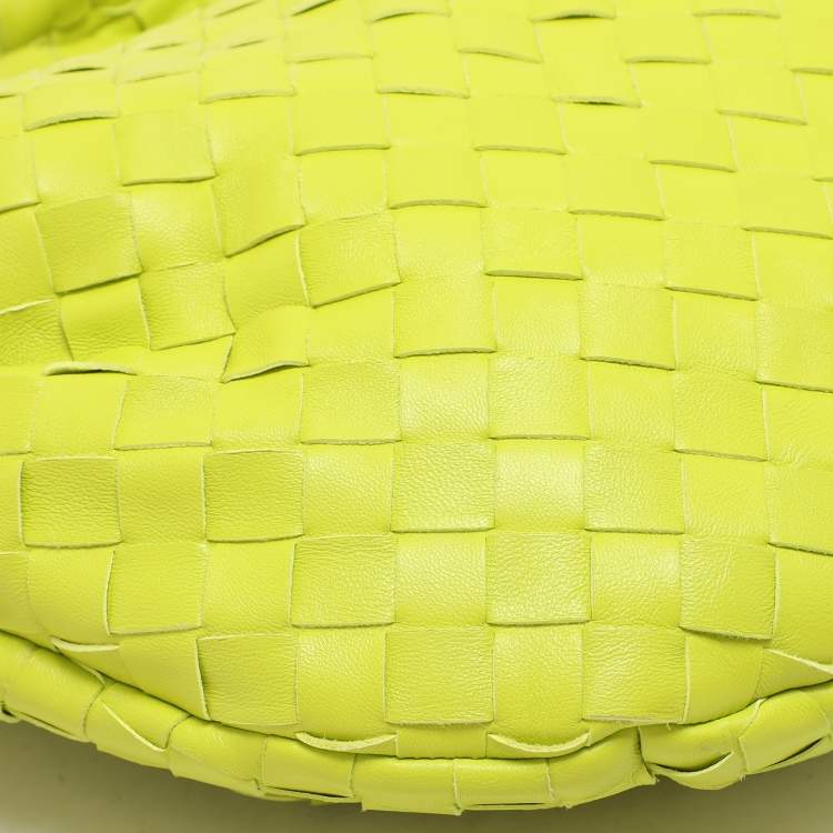 Pre Owned Bottega Veneta Kiwi Intrecciato Leather Teen Jodie Hobo