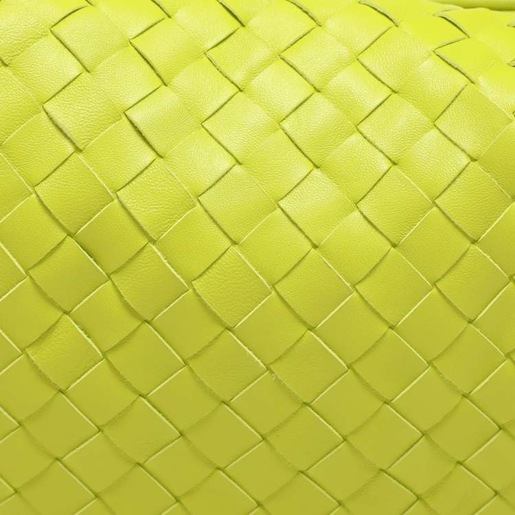 Pre Owned Bottega Veneta Kiwi Intrecciato Leather Teen Jodie Hobo