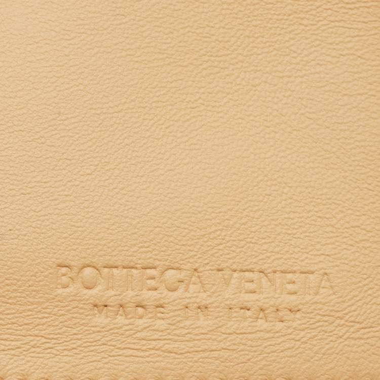 Pre Owned Bottega Veneta Brown Intreccio Leather Medium Arco Tote
