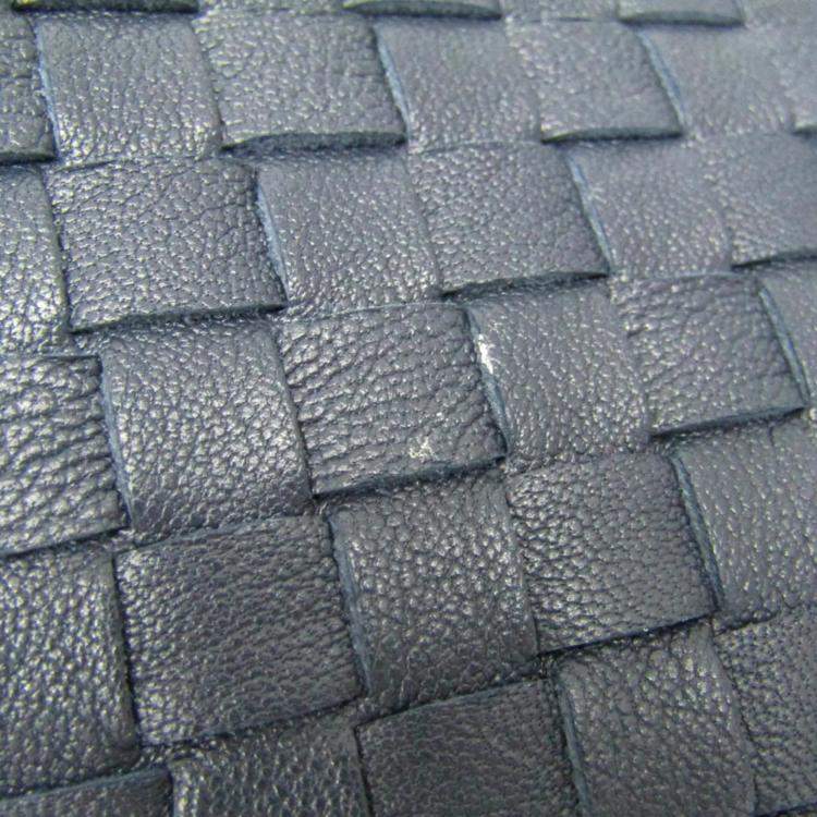 Pre Owned Bottega Veneta Navy Blue Intrecciato Leather Tote Bag