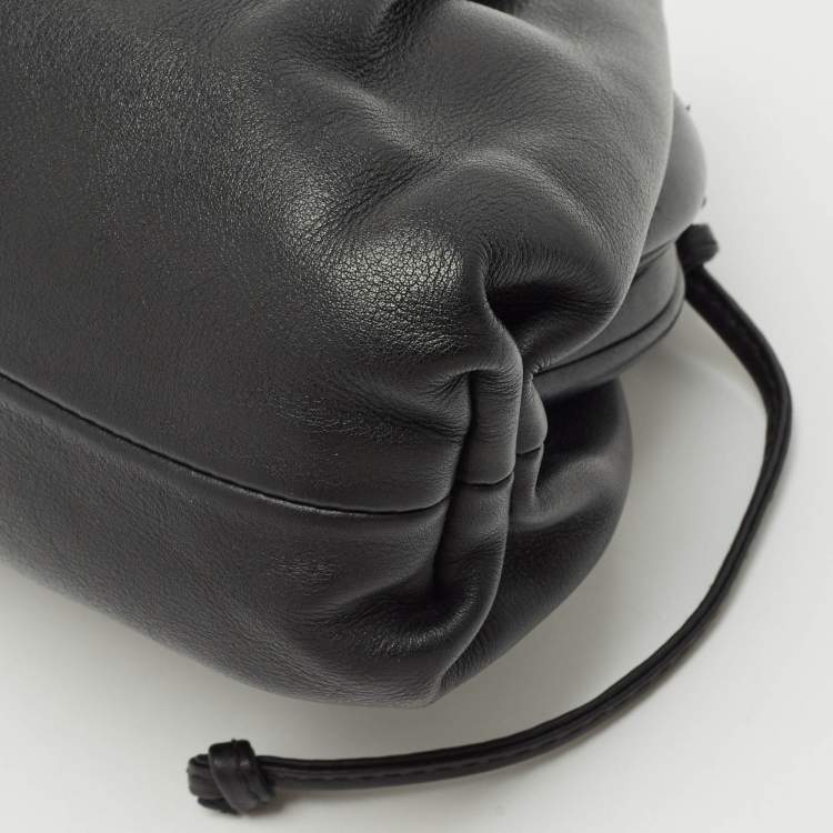 Pre Owned Bottega Veneta Black Leather Small The Pouch Clutch